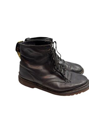Dr. Martens Black Leather Lace-Up Men's Combat Boots 12 England